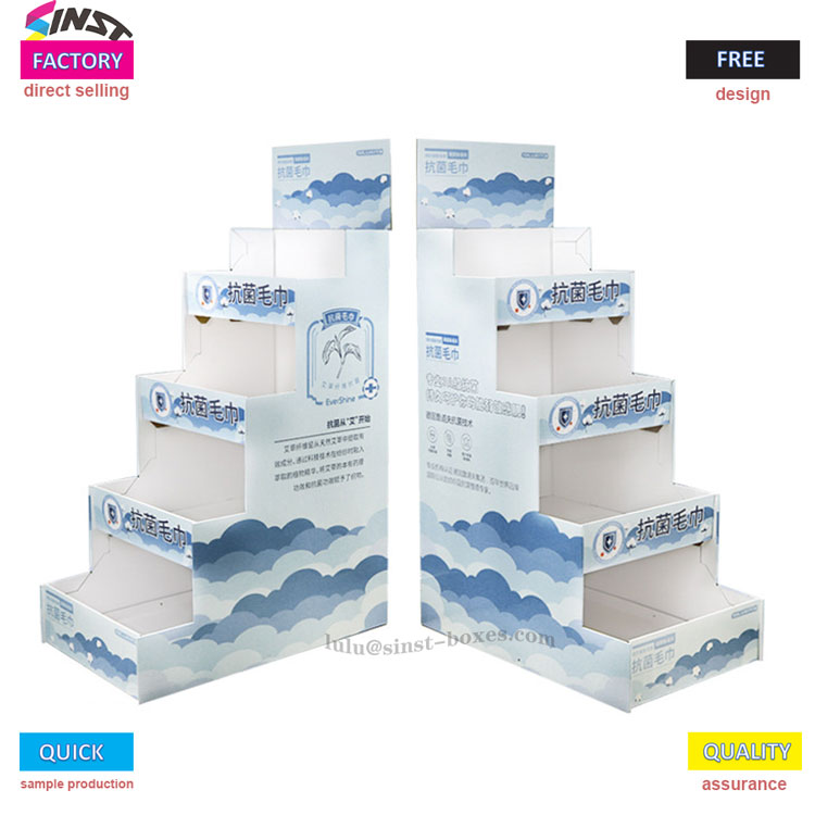 टॉवेल कार्डबोर्ड डिस्प्ले रॅक